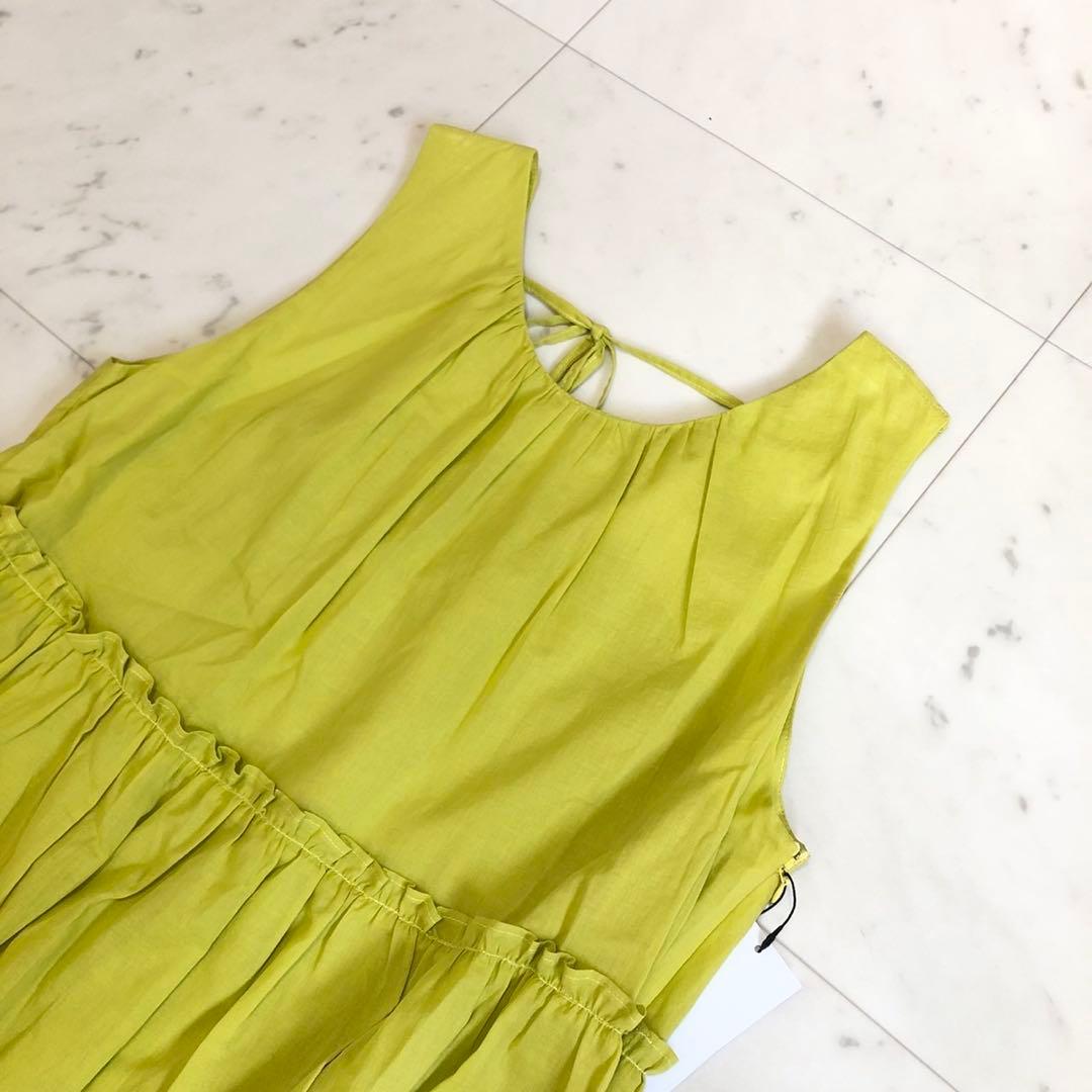 【新品タグ付】 three dots コットン100% ワンピース S