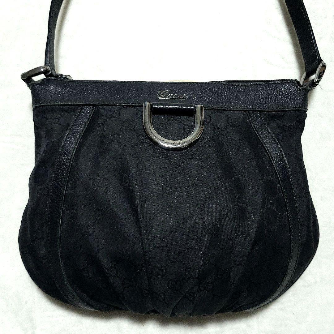 GUCCI　ショルダーバッグ 肩掛け GGキャンバス アビー 265691 黒