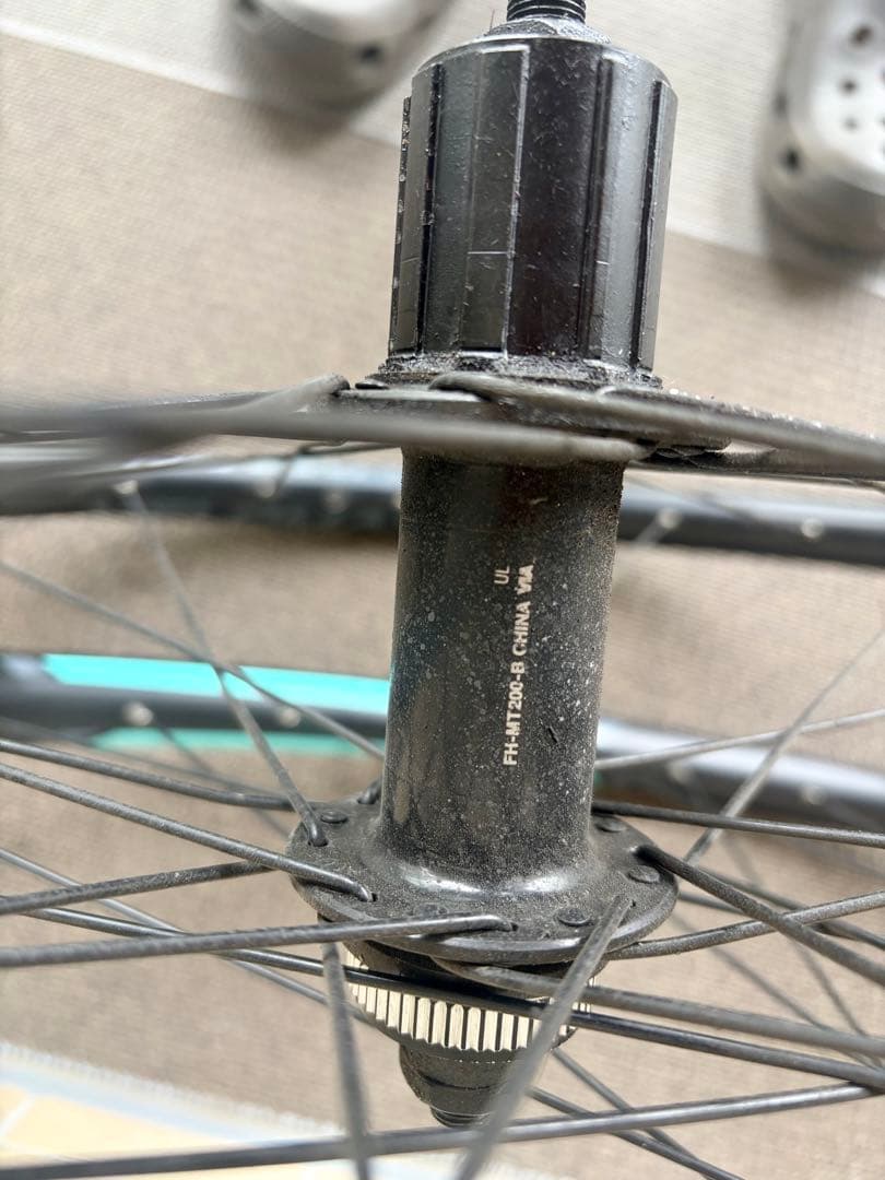 完成車外し29インチMTBホイール前後 シマノHG CenterLock QR