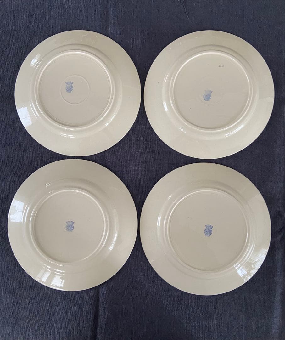 【フランス】BADONVILLERアンティーク皿　4枚セット