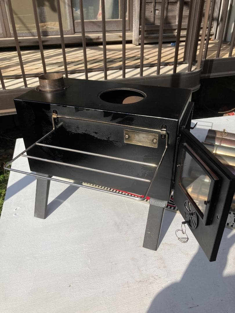 薪ストーブ コンパクト 調理用プレート付き