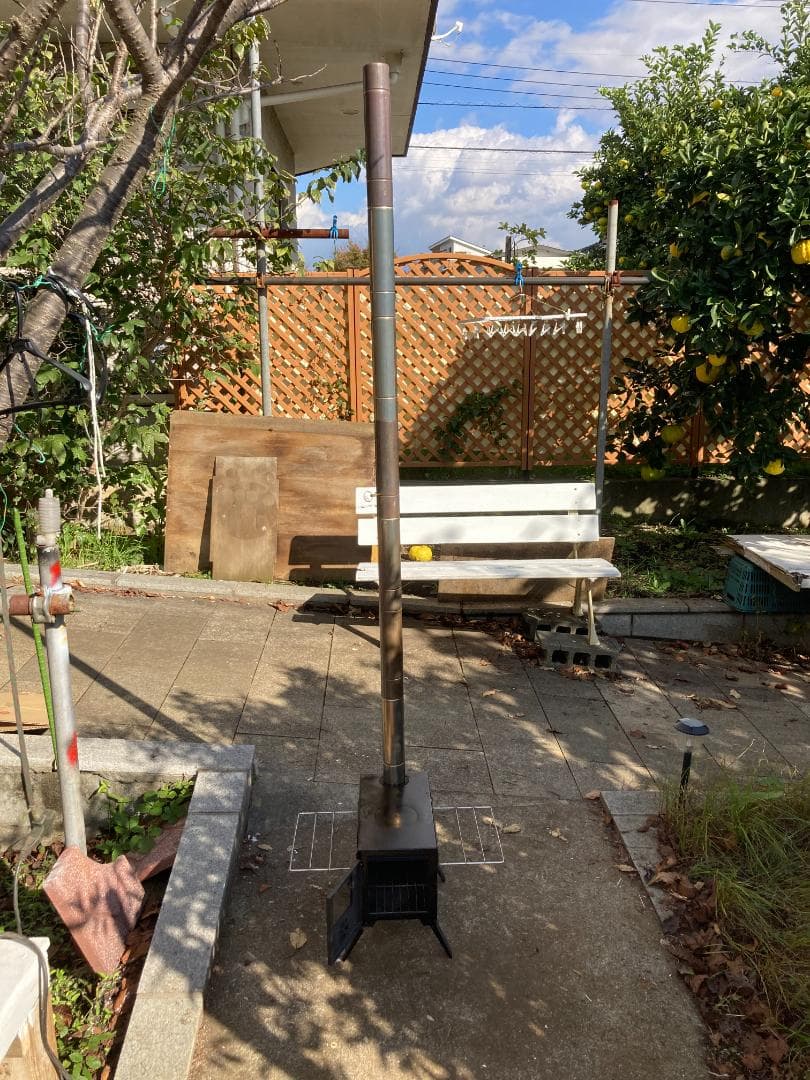 薪ストーブ コンパクト 調理用プレート付き