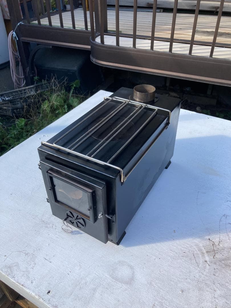 薪ストーブ コンパクト 調理用プレート付き