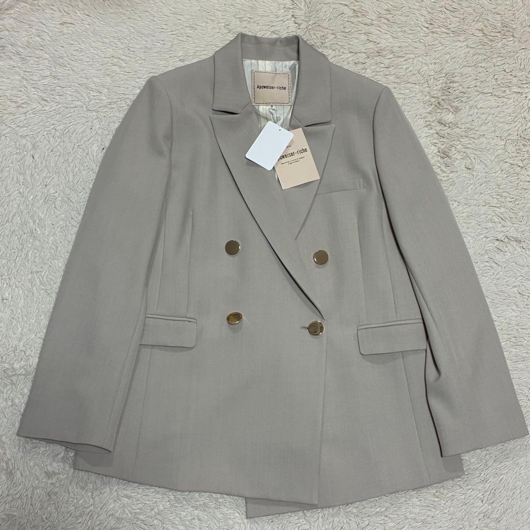 Apuweiser-riche 【新品】 ダブル釦テーラージャケット 金ボタン