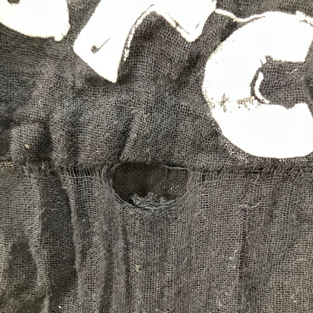 9.29 パンクボンテージシャツ ガーゼシャツ カットソー ブラック