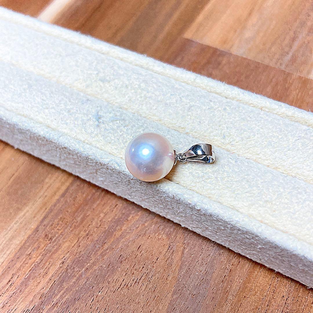 【新品・百貨店商品／総本店】2108アコヤ真珠9.0-9.5プラチナペンダント