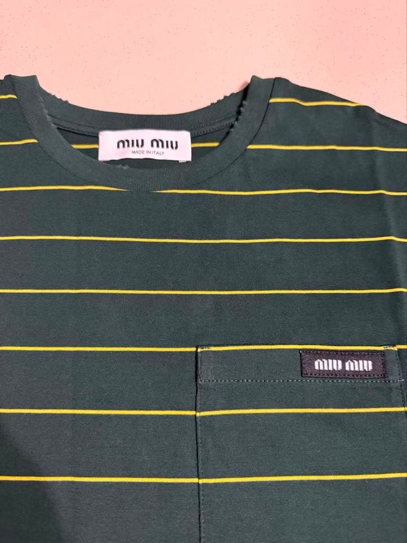 miumiu コットンジャージー 長袖Tシャツ美品