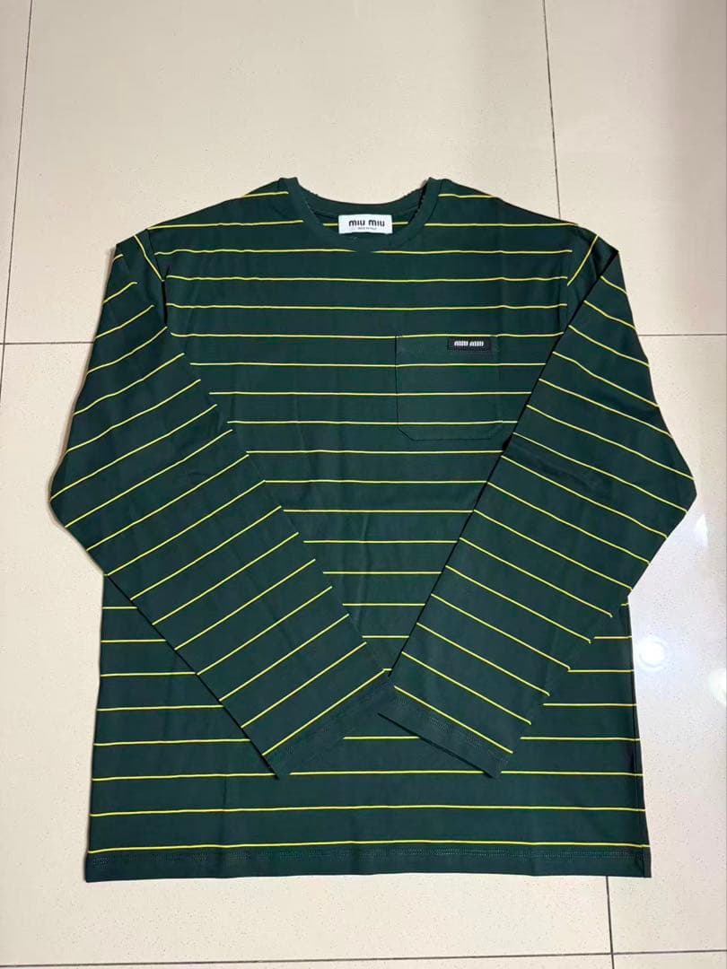 miumiu コットンジャージー 長袖Tシャツ美品