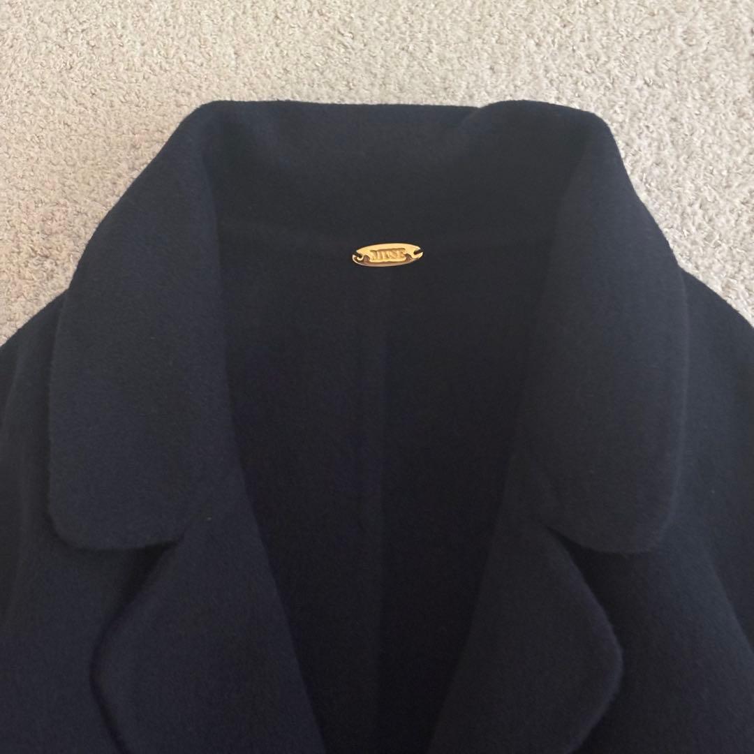 Deuxieme Classeウールアンゴラリバーコート　24AW ネイビー