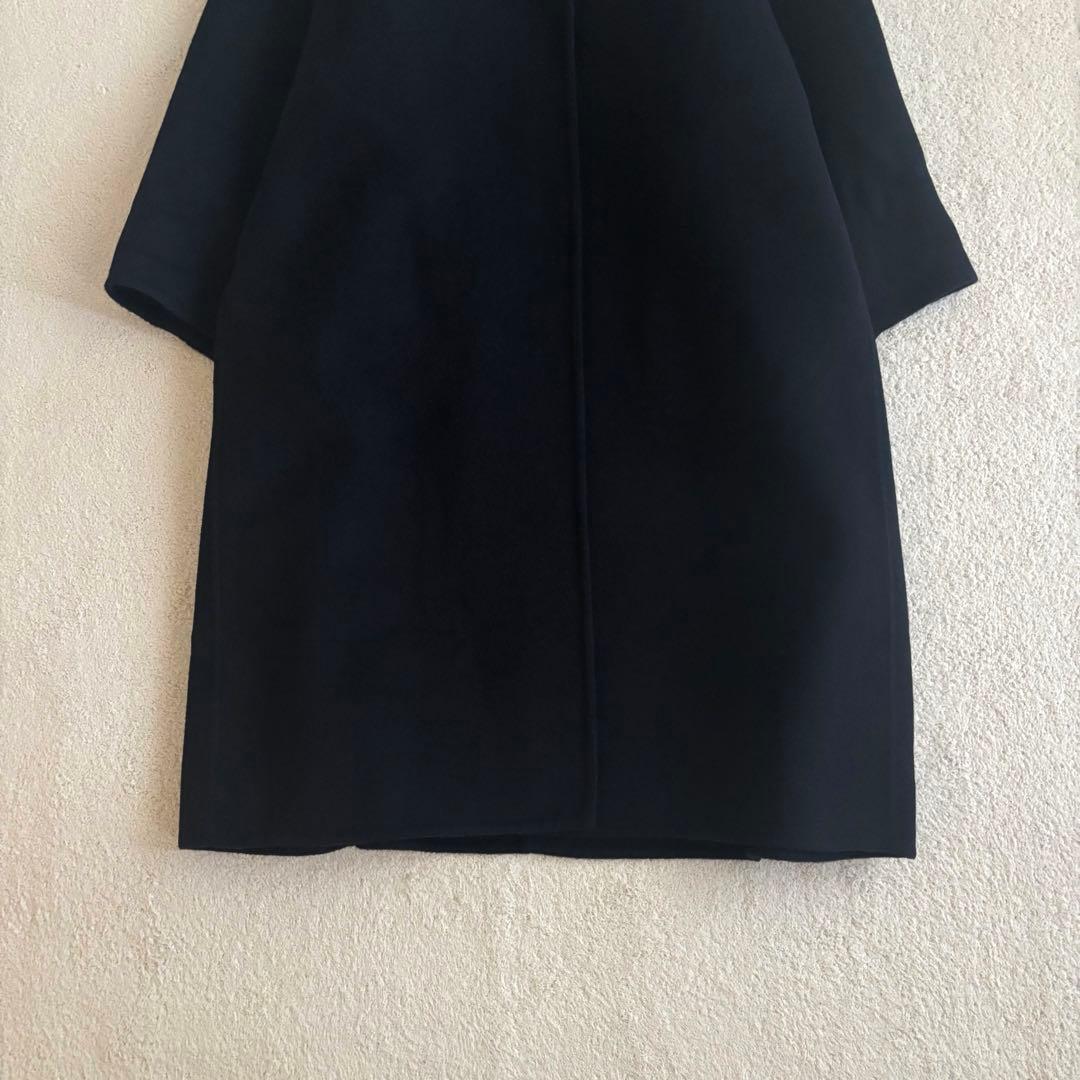 Deuxieme Classeウールアンゴラリバーコート　24AW ネイビー