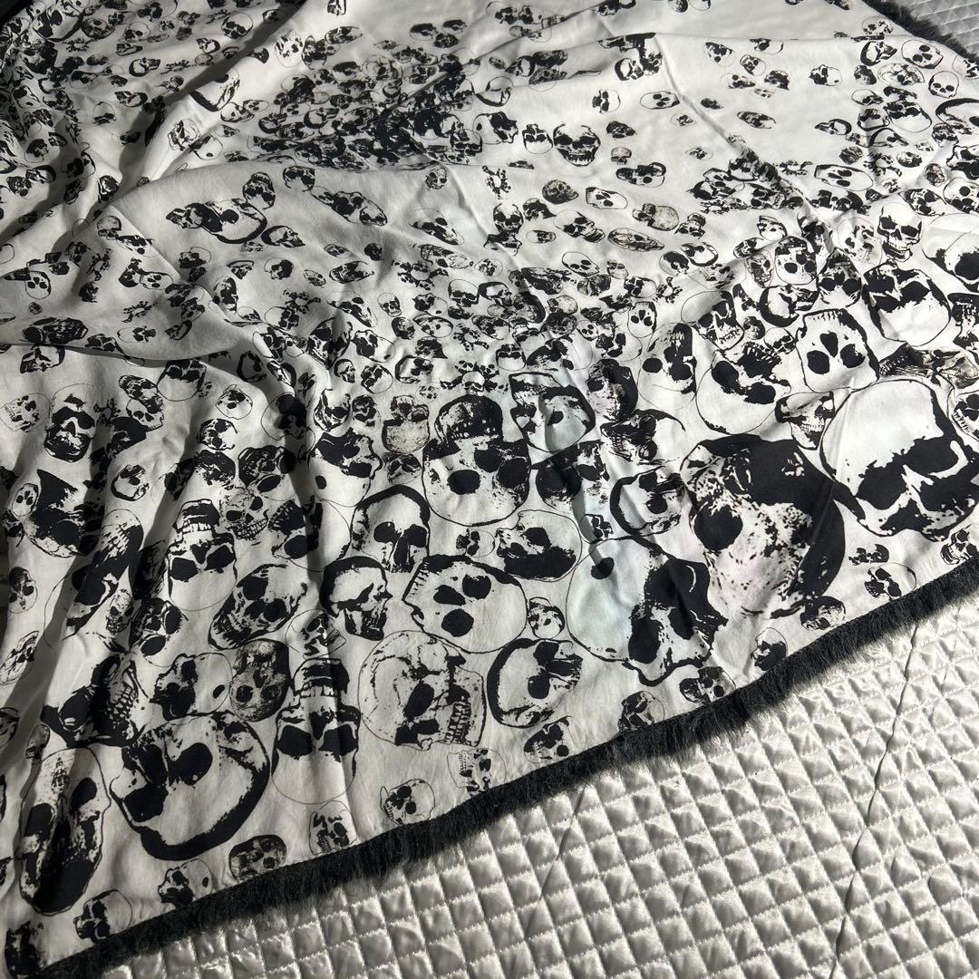 ノゾミイシグロ スカル柄ファースカーフ ストール ドクロ Y2K archive