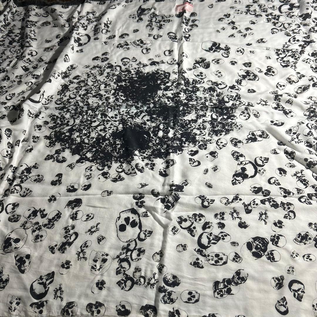 ノゾミイシグロ スカル柄ファースカーフ ストール ドクロ Y2K archive