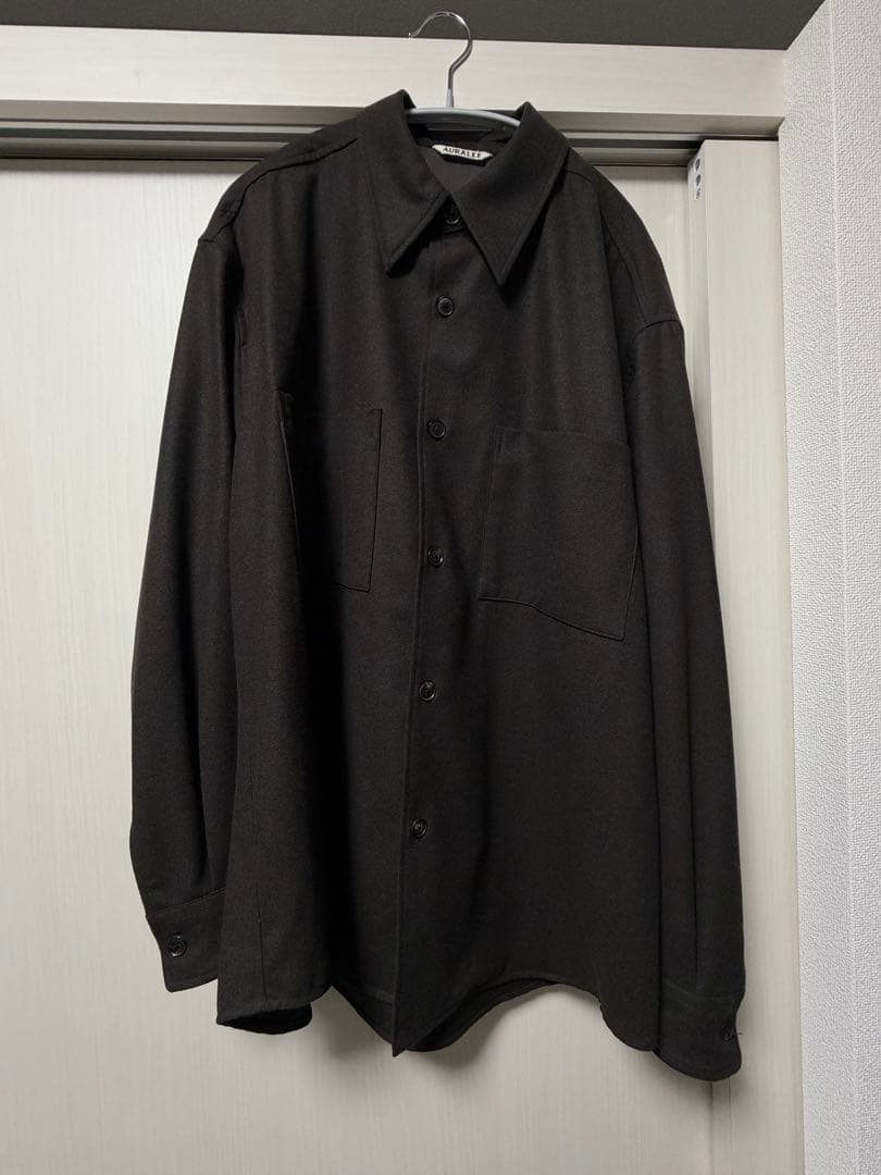 【21AW】AURALEE ウールフランネル セットアップ サイズ4 茶系