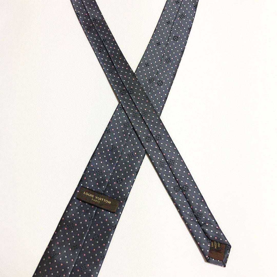 未使用級 ルイヴィトン Louis Vuitton ネクタイ ドット モノグラム