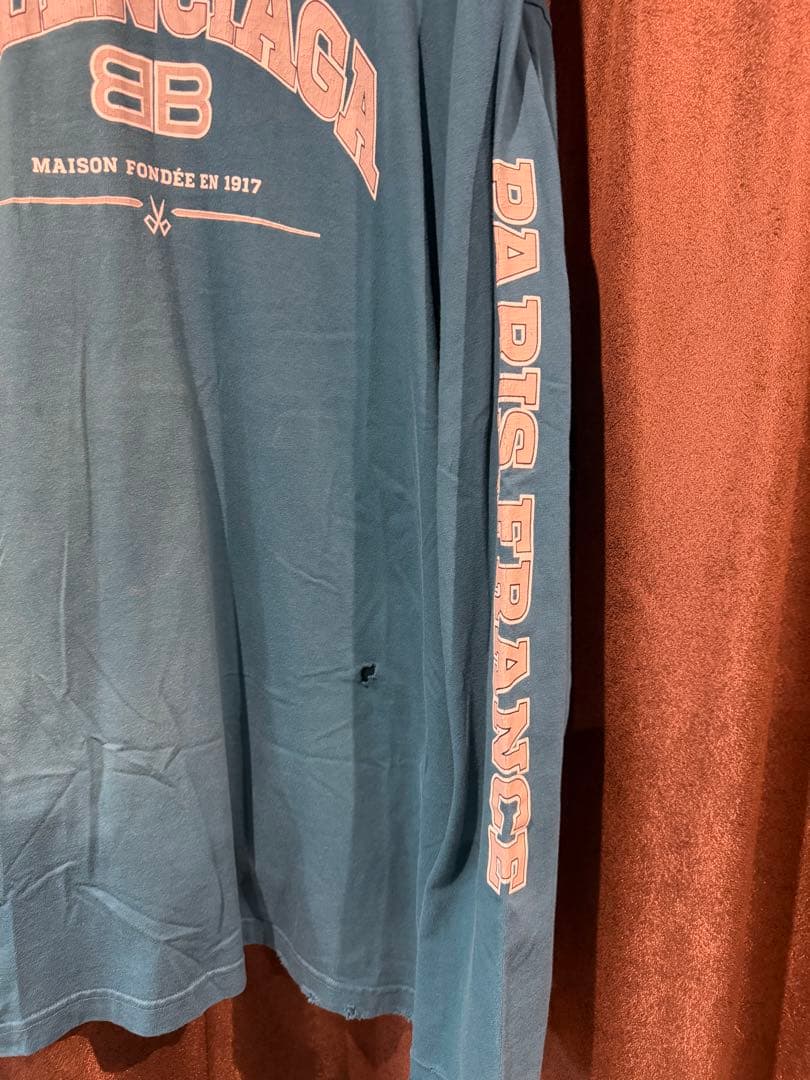 BALENCIAGA 長袖カットソー 青