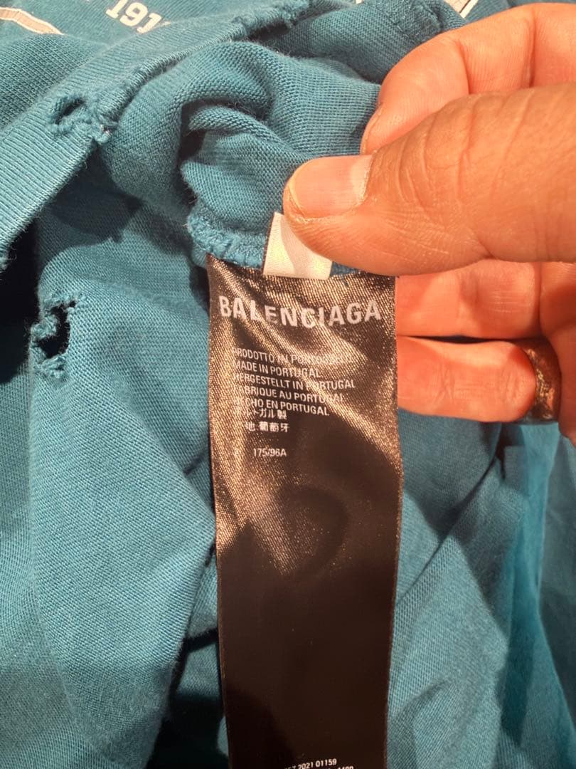 BALENCIAGA 長袖カットソー 青