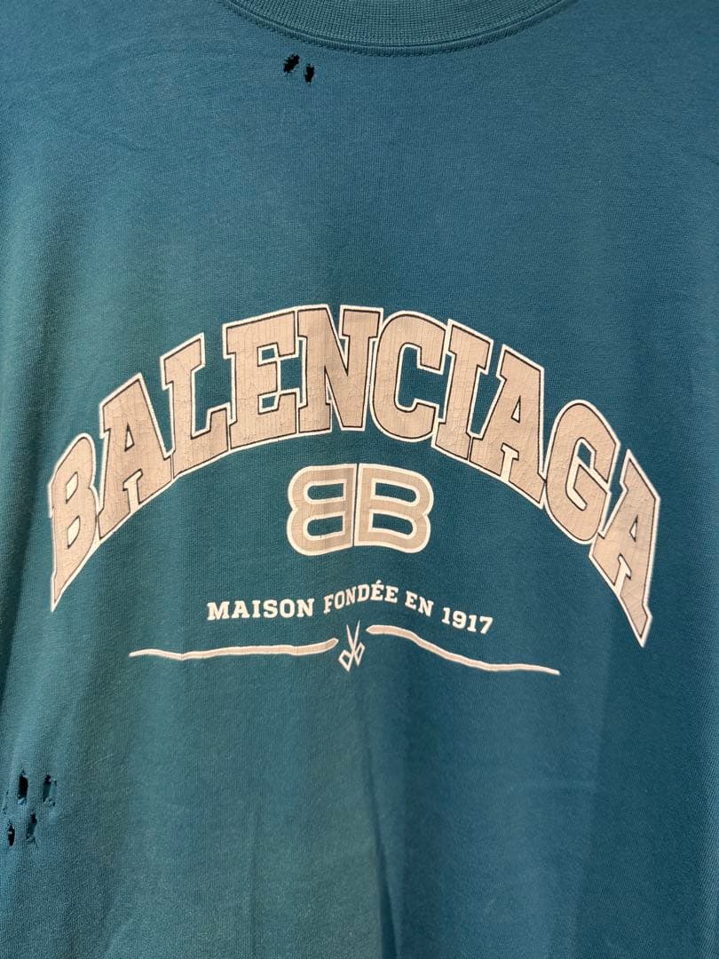 BALENCIAGA 長袖カットソー 青