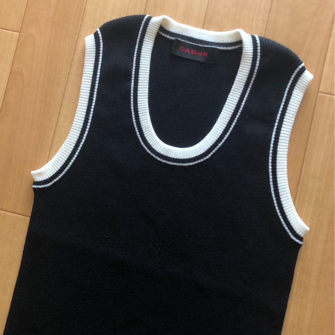 キャバン CABaN コットンカシミヤリブ ノースリーブ