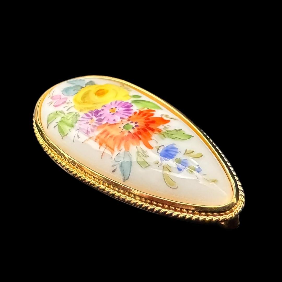 【希少】MEISSEN マイセン ペンダントトップ silver フラワーブーケ