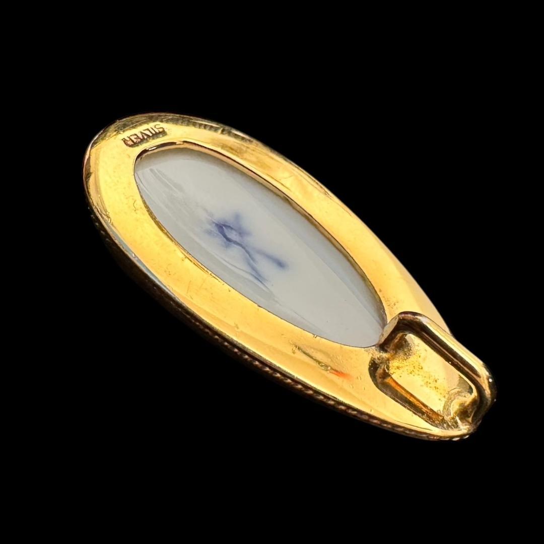 【希少】MEISSEN マイセン ペンダントトップ silver フラワーブーケ