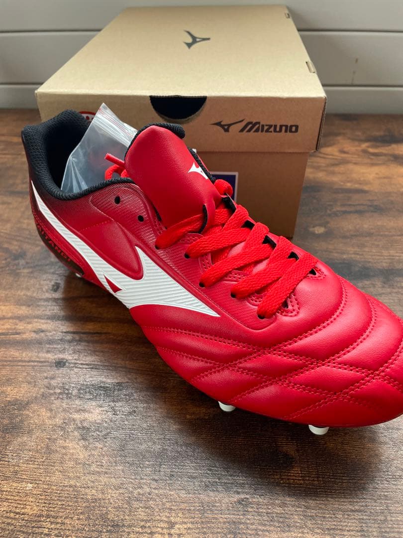 【新品おまけ付き】ミズノ　Watanabe ラグビーシューズ レッド 27cm