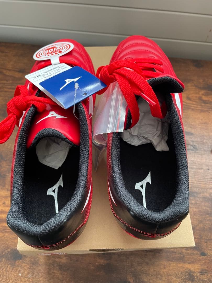 【新品おまけ付き】ミズノ　Watanabe ラグビーシューズ レッド 27cm