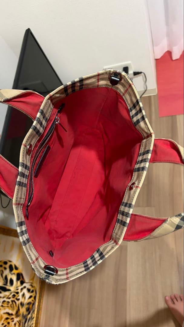 BURBERRY チェック柄 トートバッグ