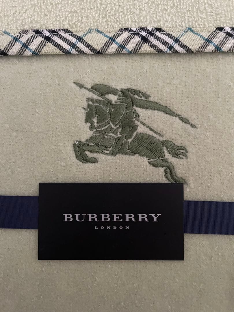 西川日本製　バーバリー毛布リバーシブルケット　ライトグリーン