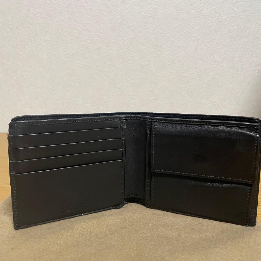 Bottega Veneta 二つ折り財布 ネイビー 保存袋付き