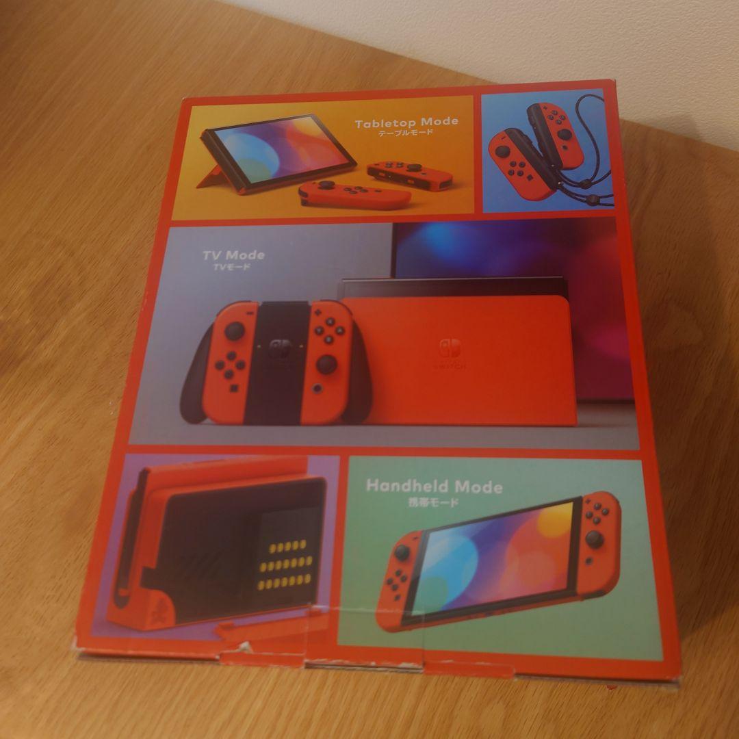 NintendoSwitchマリオレッド本体セット充電グリップ2個