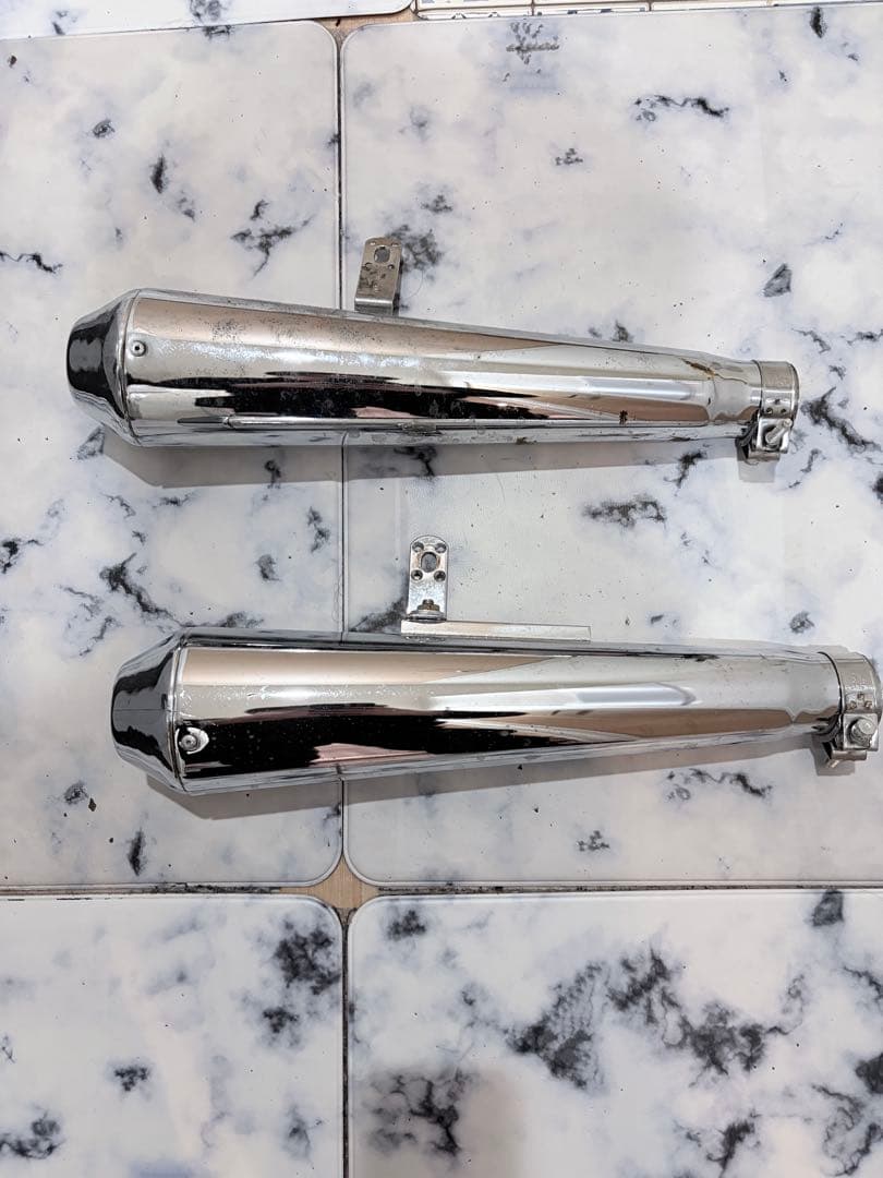 W650 W400メガホンマフラー　2個セット