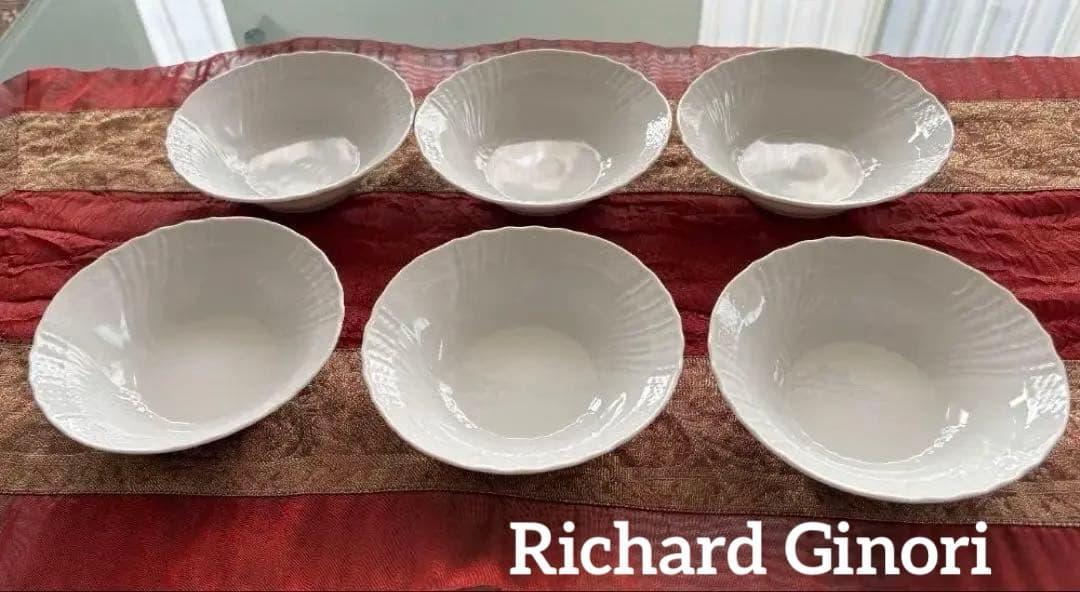 新品　リチャードジノリ ベッキオホワイト フルーツソーサー 15cm 6枚