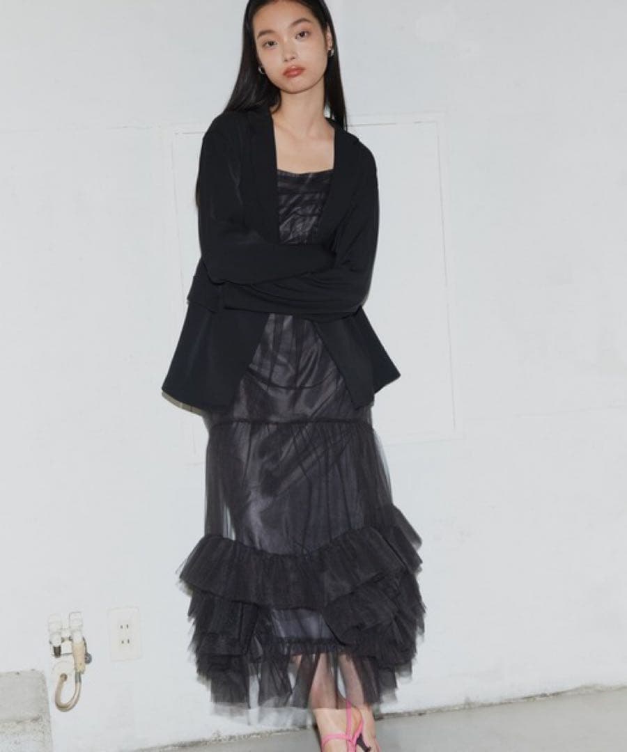 ＊新品タグ付き美品＊ANDRESD ボリュームチュールジャケットセットドレス