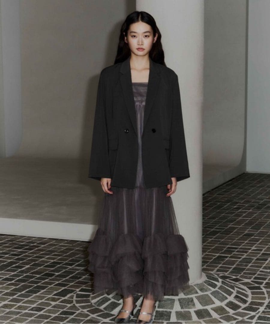 ＊新品タグ付き美品＊ANDRESD ボリュームチュールジャケットセットドレス