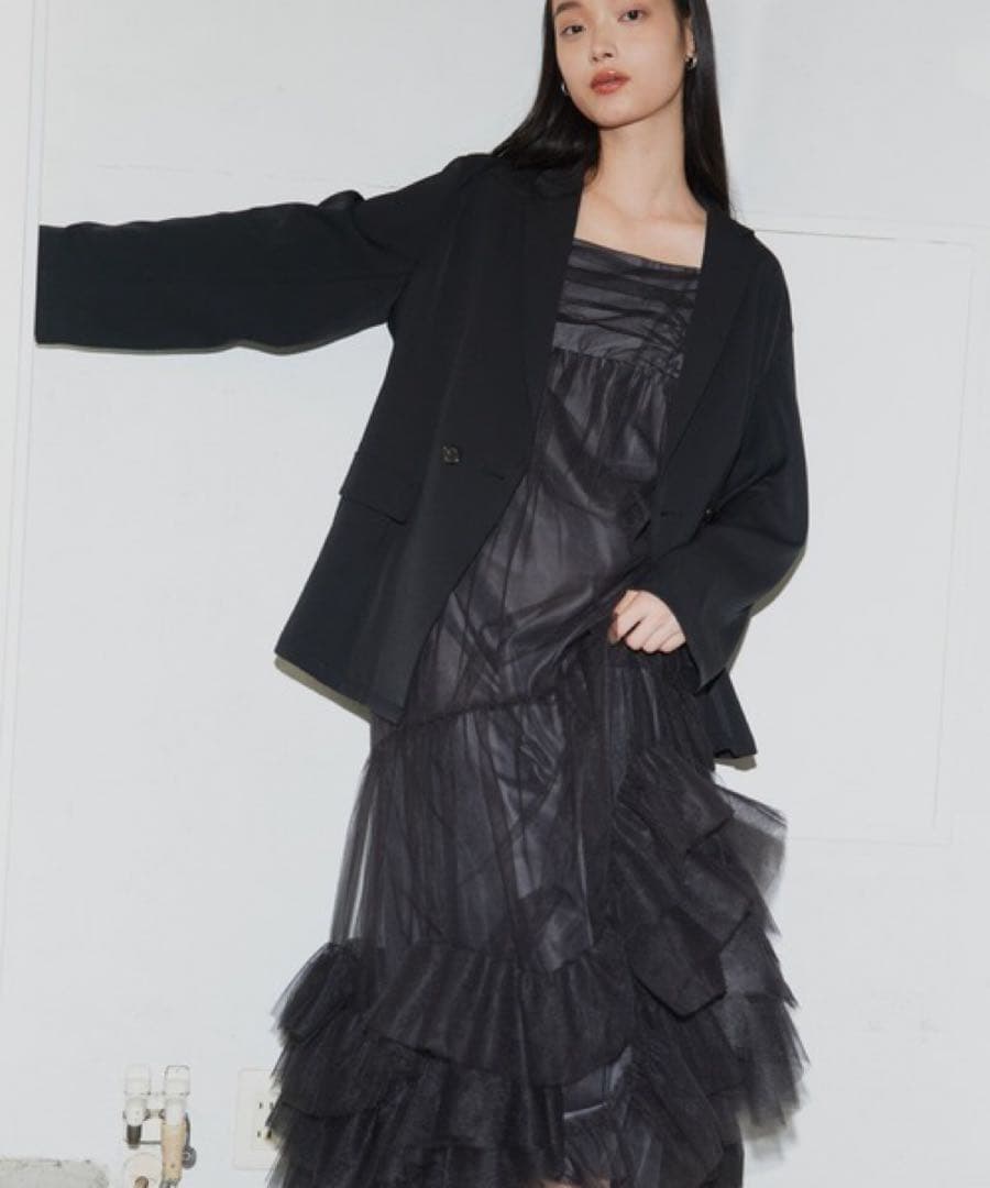 ＊新品タグ付き美品＊ANDRESD ボリュームチュールジャケットセットドレス