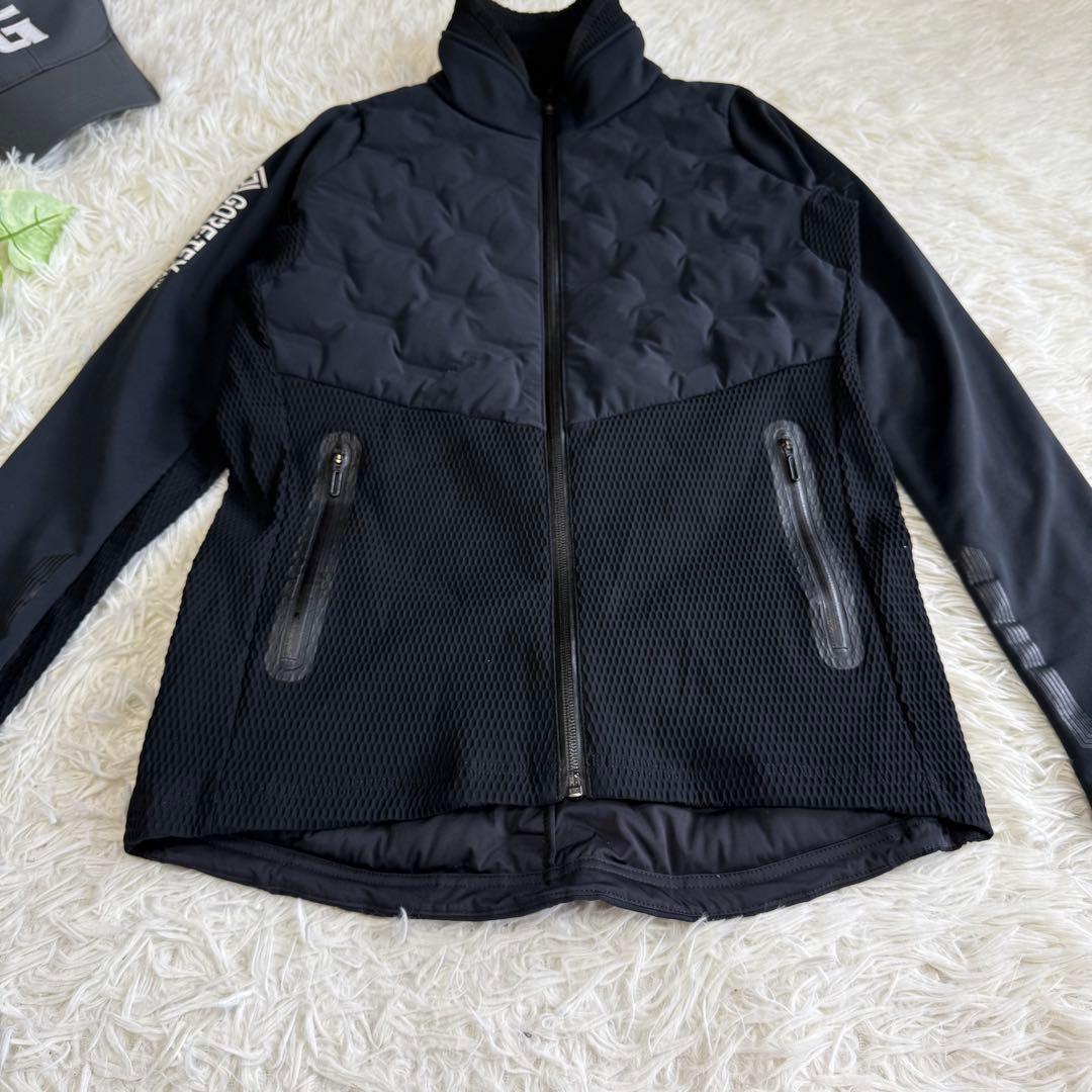 【デサントゴルフ】美品ダウンジャケット g-arc Sサイズ メンズ ブラック