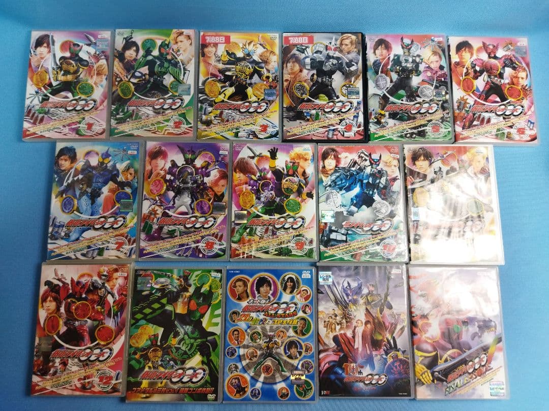 仮面ライダーオーズ DVD 全12巻+関連DVD4本　合計16本セット