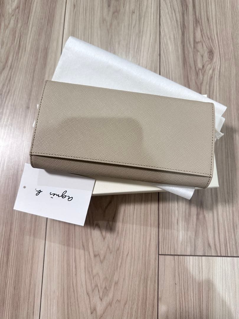 agnes b. ベージュ×アイボリー長財布　新品未使用！