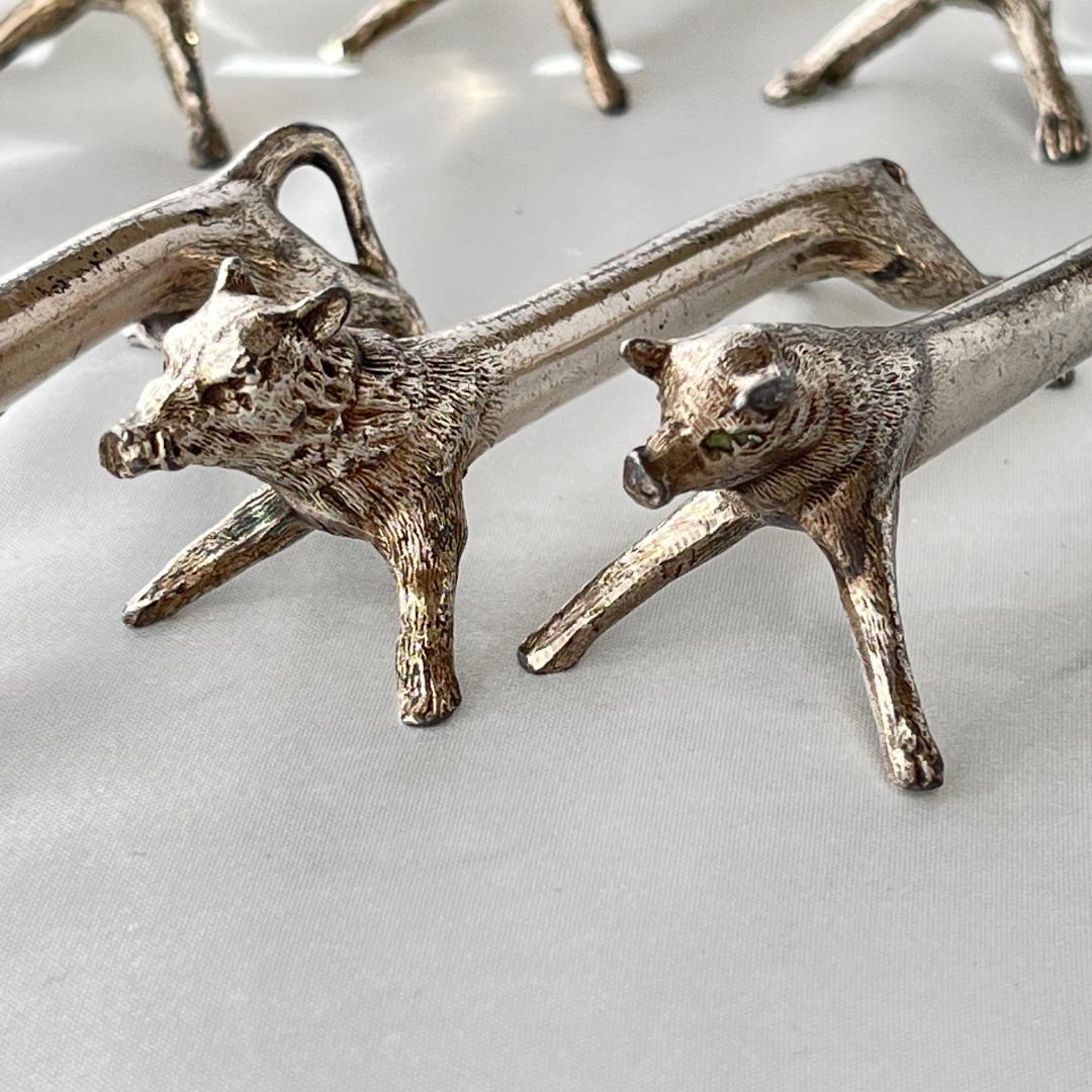 【仏蘭西】 ナイフレスト 10個組【シルバープレート】動物モチーフ