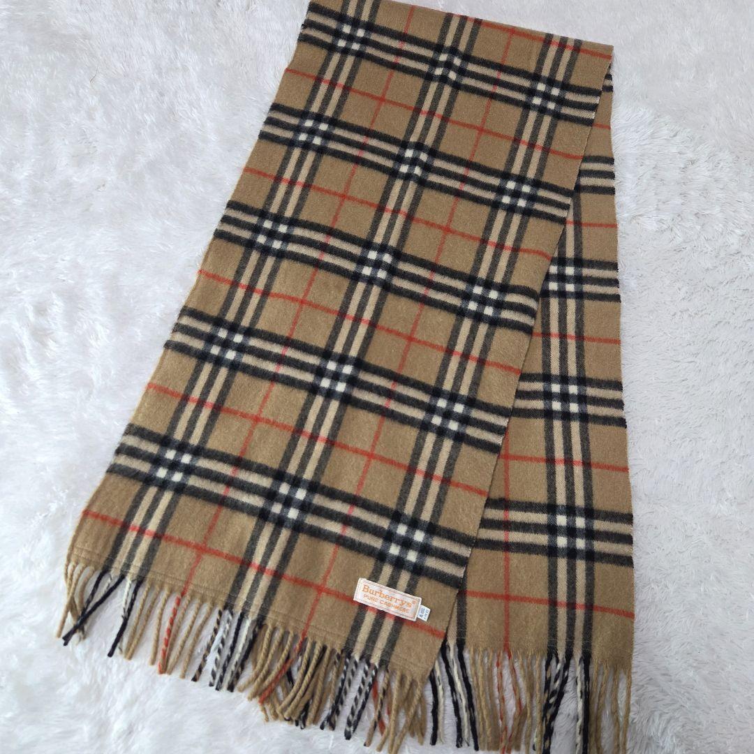 【極美品】Burberrys マフラーノバチェック PURE　CASHMERE
