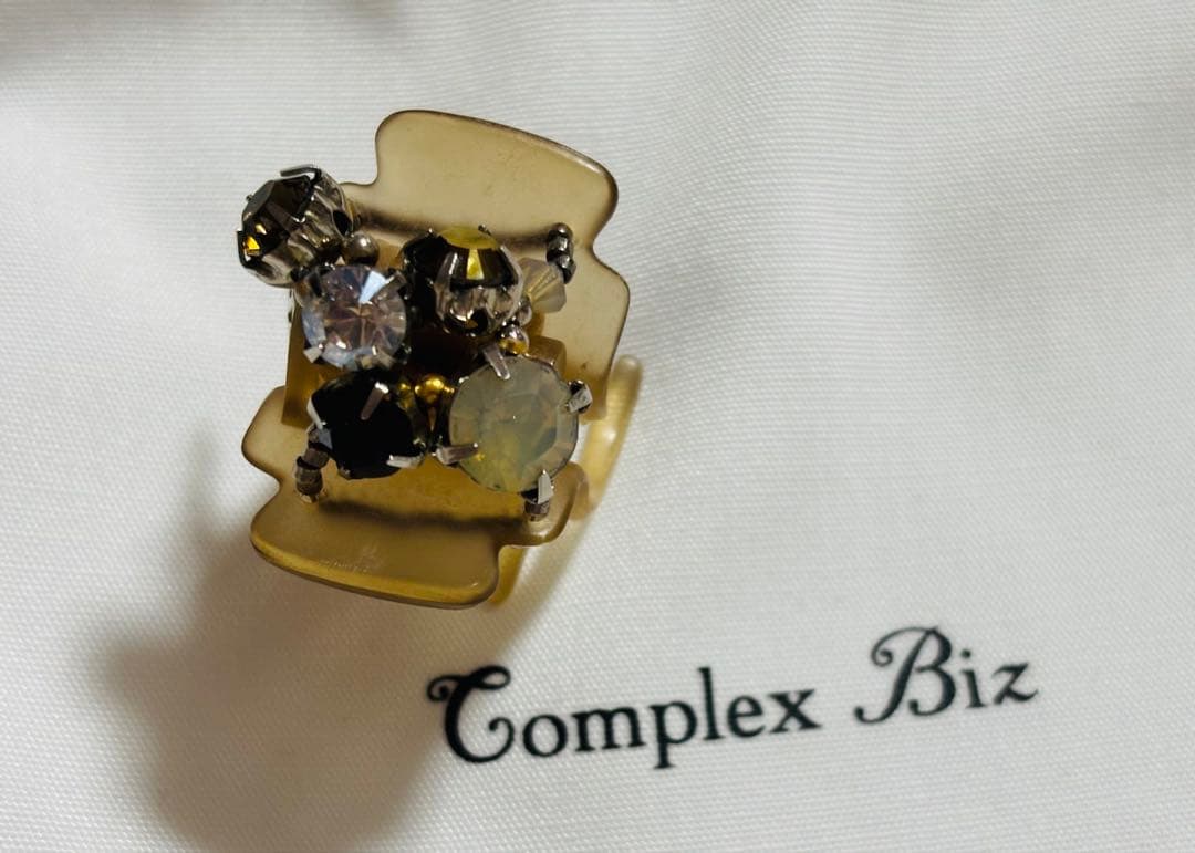 【2個】コンプレックスビズ　デザートクリップ　　大　中　ゴールド　黄　クリップ