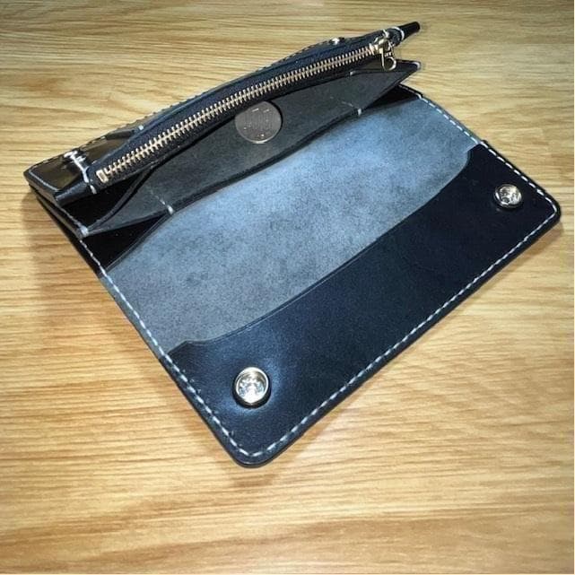 2005.5.15 ロングトラッカーウォレット/栃木レザー/ステッチ黒色