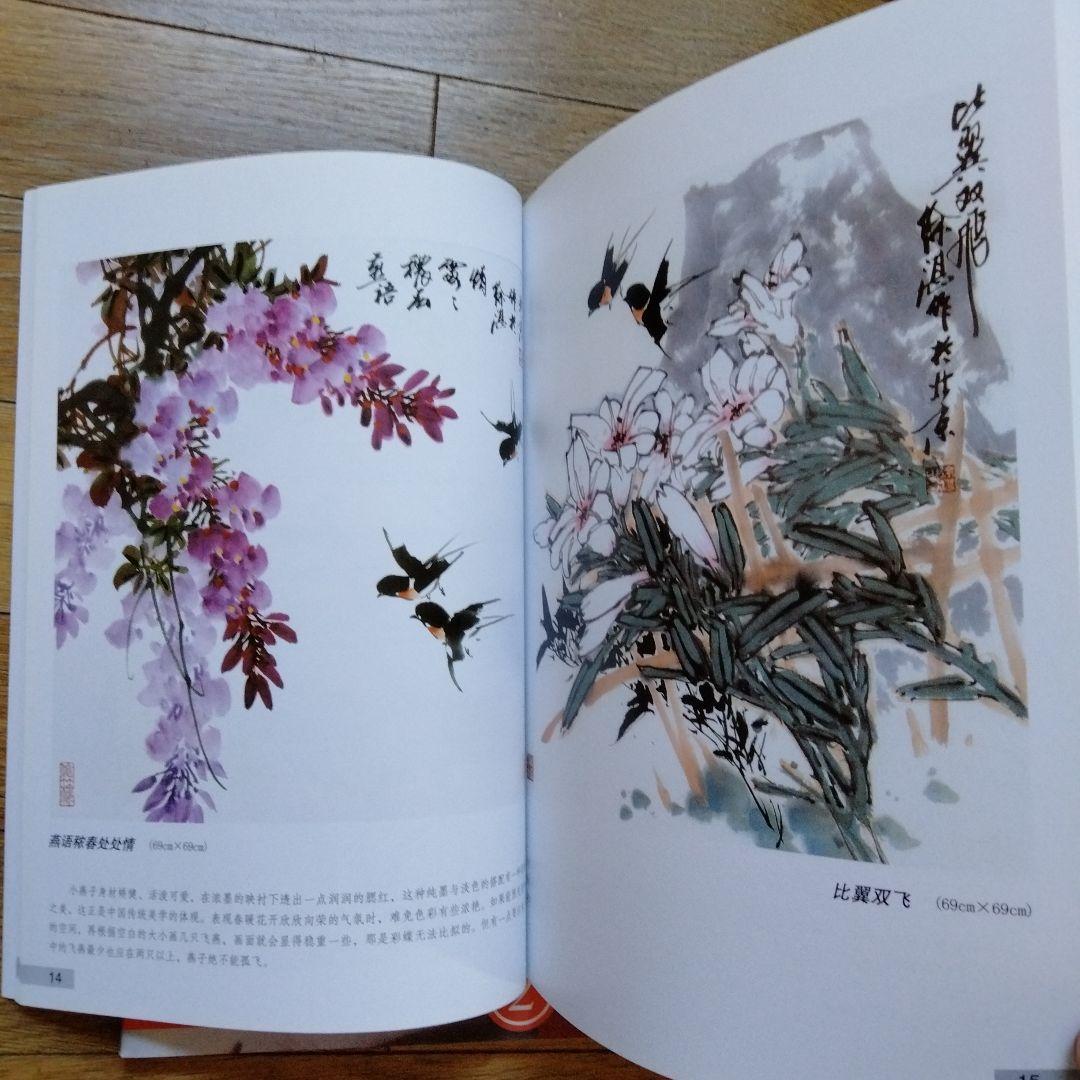 中国水墨画花鳥画大型教科書㊤㊦冊人気画家徐湛著水墨画教室必備品美術教育の座右の書