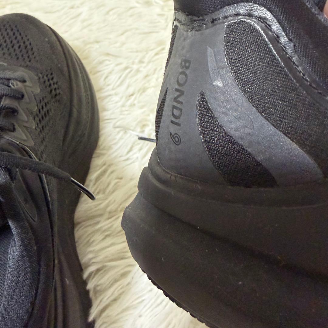 ホカオネオネ　HOKA BONDI9 ボンダイ9 スニーカー　厚底　25cm 黒