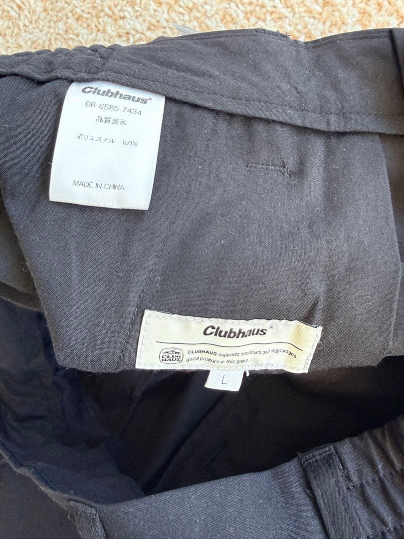 CLUBHAUS 【新品未使用】NYLON WORK PANTS 黒　Lサイズ