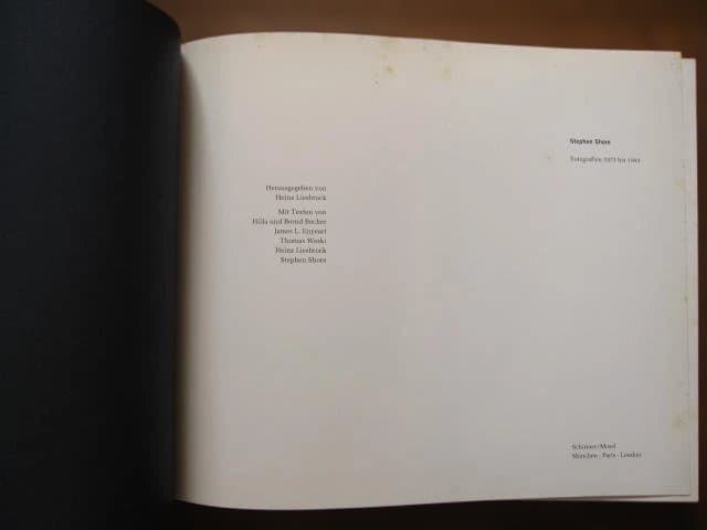 Fotografien 1973 bis 1993　Stephen Shore