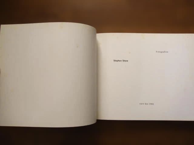 Fotografien 1973 bis 1993　Stephen Shore