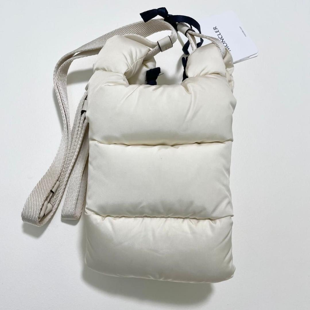 モンクレール ショルダーバッグ キルティング 白 シンプル ダウン ラスト1個