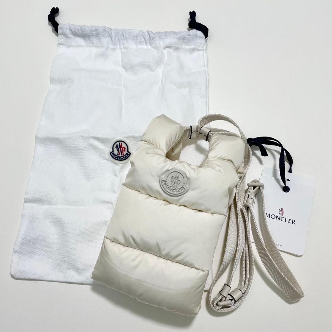 モンクレール ショルダーバッグ キルティング 白 シンプル ダウン ラスト1個