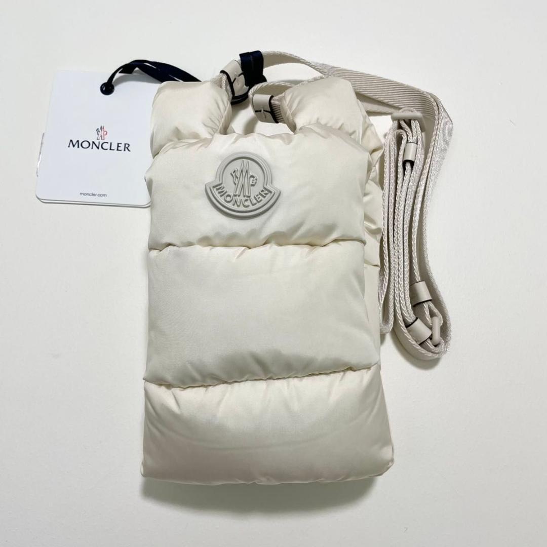 モンクレール ショルダーバッグ キルティング 白 シンプル ダウン ラスト1個